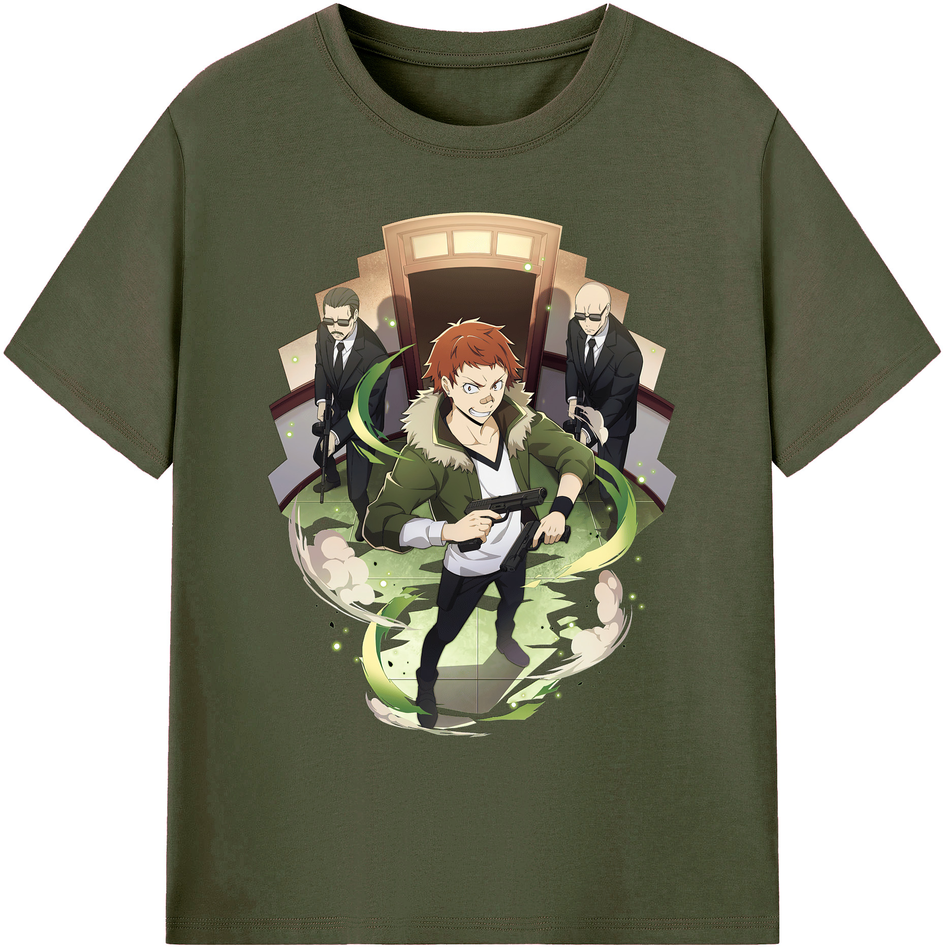 （画像用） 文豪ストレイドッグス Bungo Stray Dogs 綿100％ メンズ半袖Tシャツ｜肌触りやわらか＆通気性
